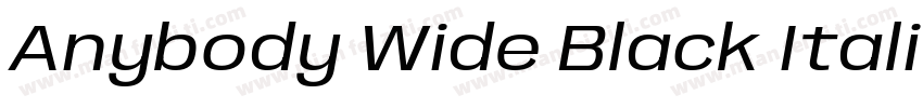 Anybody Wide Black Italic字体转换